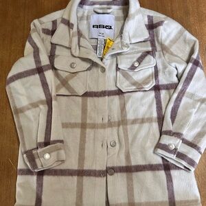 Tilly’s Cream and Brown Plaid Shajacket
